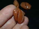 One Chinese Carved Bead Red Orange Agate Carnelian Open Carved Spiral 22mm 