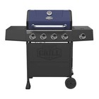 4 Burner With Side Burner Propane Gas Grill Barbecues Outdoor Cooking Blue
