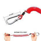  4ft Breakaway Trailer Cable - Coiled Spring Wire  Emergency 1 Pack 4 Foot