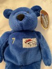 Salvino s Bammers John Elway  7 Broncos January 1999 Blue Beanie Bear New