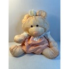 Vintage 1986 Fisher Price Puffalump Peach Bear Plush 8008 With Clothes 15 Inch