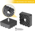 Cutting Board Feet  Rubber Feet For Cutting Board  Black  20 Pack  1 2  L