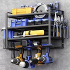 4 Layer Heavy Duty Power Tool Organizer  Wall Mount Cordless Tool Rack Holder