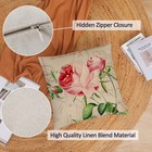 Set Of 4 Rose Decorative Throw Pillow Covers 20x20 Inch Pink Floral Pillow Co   