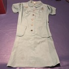 Vintage 1960s Girl Scout Leader Green Dress Uniform With Pins