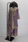 New Purple Festival Wear Silk Blend Palazzo Suit With Dupatta For Women Sz Xxl 