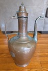 17  Middle Eastern Hammered Copper Teapot Brown Authentic Handmade Collectible