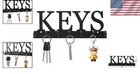 Key Rack Wall Mount Black Metal Organizer 7 Hooks Entryway Decor Simple