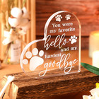 Pet Memorial Gift Dog Sympathy Gift For Loss Bereavement Crystal Acrylic Heart D