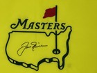 Jack Nicklaus Signed Undated Augusta Masters Golf Pin Flag Autograph Bas J59