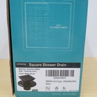 Webang 4 X 4 Inch Square Shower Floor Drain Black Stainless Steel Matte 