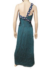Vintage Michael Casey 6 Red Carpet Runway Maxy Dress Gown Silk Braded Crystals