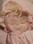 Vtg Eden Baby Doll Plush Lovey Sleepy Girl Pink Satin Trim Blonde Hair Security