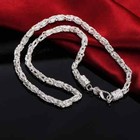 Doteffil 925 Sterling Silver 5mm Faucet Chain Necklace Fashion Wedding Jewelry