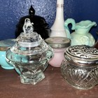 Lot Of 8 Vintage 1960s - 70s Avon Sachet Jars Shaving Bottle- Empty