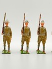 Vintage Britains Hollow Cast Lead American Infantry Soldiers Set 227     Lot Of 8