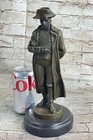 Napoleon Bonaparte Figurine Signed Brown Patina Hot Cast Bronze Sculpture Statue