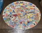 Vintage 1980s Springbok Circular Round Stuck On Stickers 500 Piece Jigsaw Puzzle