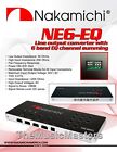 Nakamichi Ne6eq Car Audio Eq 6 Band Equalizer Electronic Sub Crossover Network
