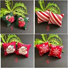 Miniature Dollhouse Accessories  Scale 1 12  Winter   Christmas Theme Pillows 