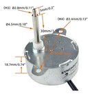 Chancs Tyc-40 Ac 12v Fiber Optic Color Wheel Motor Cw ccw 35mm Shaft S