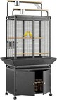 71  H Extra Large Bird Cage With Play Top   Storage Cabinet  Corner Flight Cage