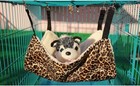 Pet Cage Hammock Polyester Leopard Print Design Small Pet Animal Small Dog Puppy