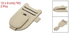 2pcs  Sunglass Holder For Car Visor Magnetic Leather Glasses Holder Light Brown
