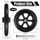 4 Pack 8 Inch Solid Rollator Walker Replacement Wheels Anti-slip Quiet