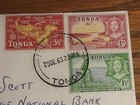 Vtg 1963 Matson Lines Cover Tonga Tin Can Island Canoe Mail Scott 101 104 105