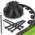30 60 100ft No Dig Plastic Garden Edging Border 2  Lawn Landscape Edging