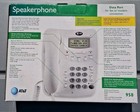 At t 958 Corded Speakerphone With Caller Id  white  New In Box