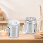 2 Pcs 6oz Stainless Steel Salt And Pepper Shakers Seasoning Jar With Handle