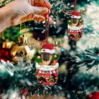 German Shepherd Dog Snow Pocket Xmas Ornament  Dog Merry Christmas Ornament