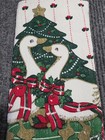 Vintage 90 s Goose Christmas Cotton Hand Towels Kitchen Cottagecore Franco Set
