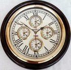 Antique Wooden 16 Inch Finish Brass Wall Clock 1937 London Home D  cor Item
