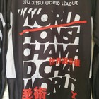 Jiu Jitsu World League Black World Champ Print Long Sleeve Rashguard - Men s L