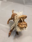 African Tribal Native Voo Doo Ornament Handmade Brown Lion