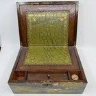 Antique 19th Cen  English Victorian Decoupage Campaign Lap Desk   Writing Slope