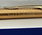 Vtg Waterman Ballpoint Pen L etalon Gold Basketweave Original Box New Ink  read