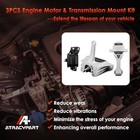 Engine 3pcs  Compatible With Hyundai 17-20 Motor   Transmission Mount Kit