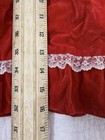 Vintage Baby Girls Red Velvet Smocked Fit   Flare Dress