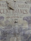 Tunisie Overprint Algeria 1928-1938 1933 100 Francs Tunesia Banknote Algerie