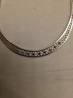 925 Sterling Silver Herringbone Chain Statement Necklace  Box Clasp