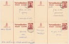 Thailand Postal Stationery 4 Cards Postmarks Banbung Nakhon Ratburana