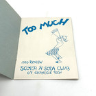 1950 Too Much Scotch N Soda Club Carnegie Tech Theater Program Very Rare