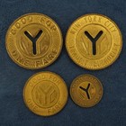 Lot Of 4 Different New York City Transit Authority Fare Tokens - Free Ship Usa