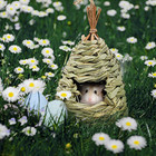 3 Pack Handwoven Grass Hummingbird Houses Hanging Bird Nest For Outdoor Garden