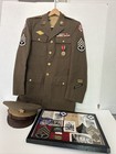 Wwii Us Army Uniform Officer Jacket  hat  personal Memorabilia  Photos