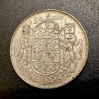 1952 Canada Fifty 50 Cents  800 Silver Coin King George Vi Half Dollar